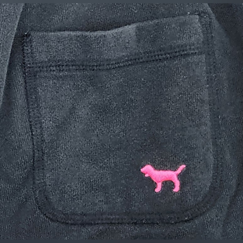 Pink Victoria's Secret Sweatpant Capri Joggers Womens Extra Small Love Pink Neon - Picture 4 of 6